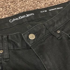 Calvin Klein black straight jeans